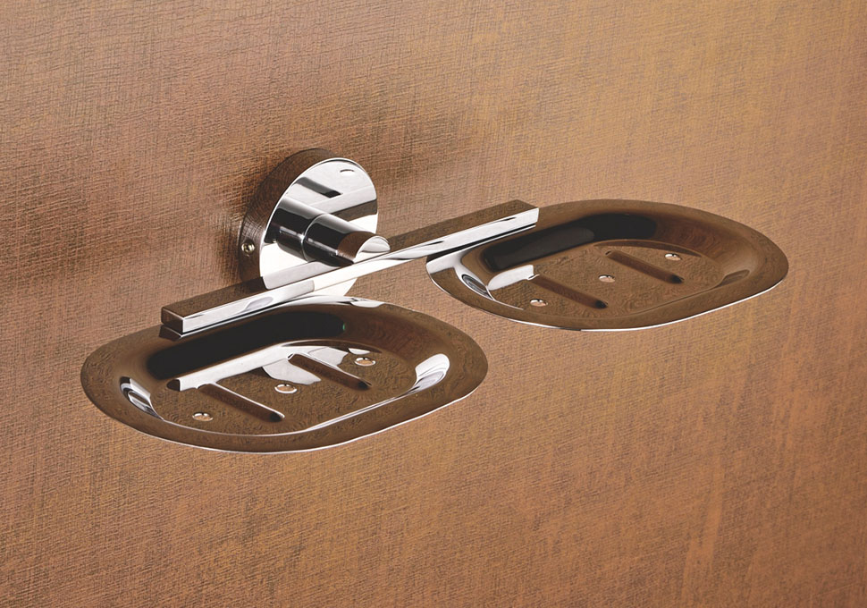 DOUBLE BRASS SOAP DISH