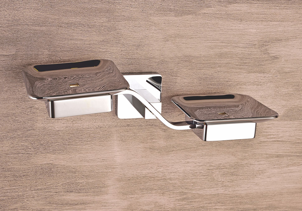 DOUBLE BRASS SOAP DISH